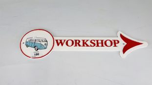 (R) VW WORKSHOP ARROW SIGN TYPE N.