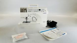 A BROTHER SEWING MACHINE INNOV-IS, MANUAL AND FOOT PEDAL - SOLD AS SEEN.