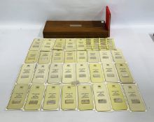 A COMPLETE COMMEMORATIVE SET OF SILVER INGOTS CELEBRATING "1000 YEARS OF BRITISH MONARCHY" STERLING