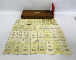 A COMPLETE COMMEMORATIVE SET OF SILVER INGOTS CELEBRATING "1000 YEARS OF BRITISH MONARCHY" STERLING