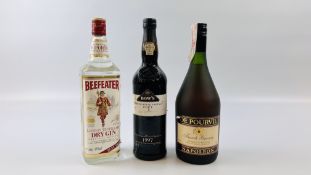 3 X BOTTLES OF SPIRITS TO INCLUDE 1 X 1 LITRE BEEFEATER DRY GIN,