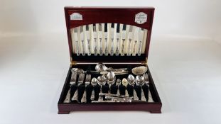 A CANTEEN OF KINGS PATTERN AND OTHER CUTLERY (NOT COMPLETE).