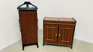 EKCO HEATED HOSTESS TROLLEY + CORBY TROUSER PRESS - SOLD AS SEEN.