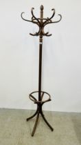 A BENTWOOD COAT STAND.
