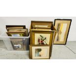 APPROXIMATELY 42 FRAMED PICTURES AND PRINTS, STILL LIFE'S ETC.