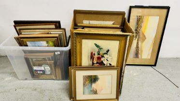 APPROXIMATELY 42 FRAMED PICTURES AND PRINTS, STILL LIFE'S ETC.