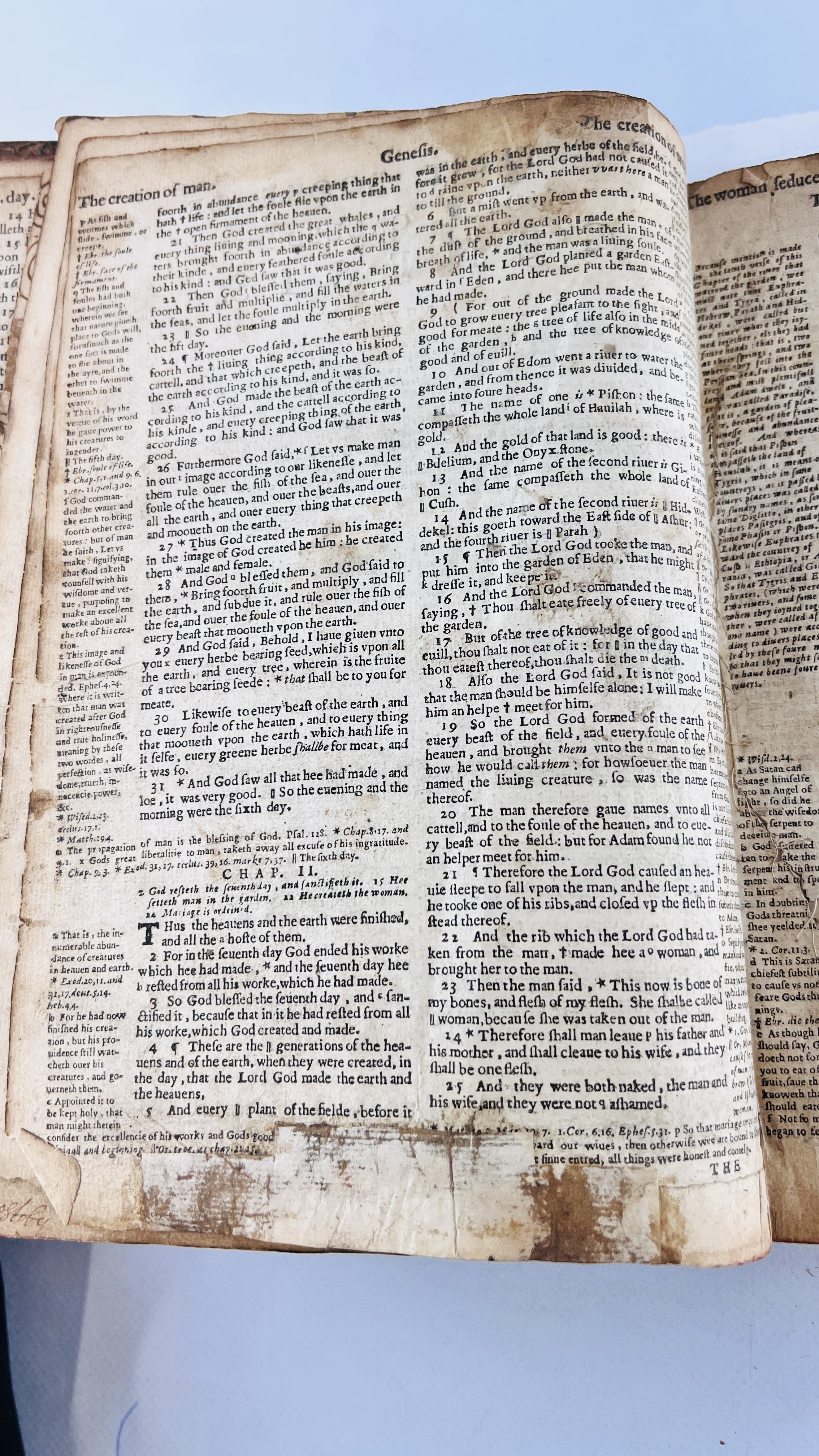 A rare copy of the Geneva Bible, often called Breeches Bible, 1599, - Image 8 of 20
