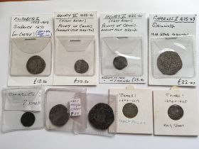 COINS: ENGLISH HAMMERED TO INCLUDE HENRY 6TH PENNY (2), JAMES 1ST HALF GROAT (2),