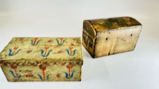 TWO ANTIQUE FOLK ART BOXES