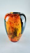 A POOLE POTTERY "LIVING GLAZE" GEM STONES CONCAVE VASE 135049 H 21CM.