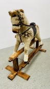 MJ MARK WOODEN FRAMED ROCKING HORSE.