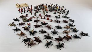 PRE WAR BRITAINS AND OTHER MAKERS MISCELLANEOUS SOLDIERS, COWBOYS AND INDIANS, ETC.