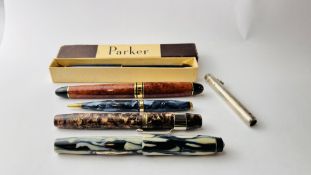 FOUNTAIN PENS AND PROPELLING PENCILS INCLUDING SAMPSON MORDAN AND CONWAY STEWART.