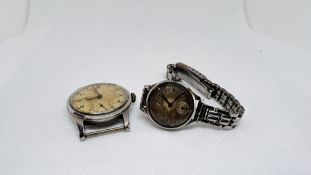 TWO VINTAGE WATCHES TO INCLUDE MILITARY AND A GOLDSMITHS AND SILVERSMITHS CO.