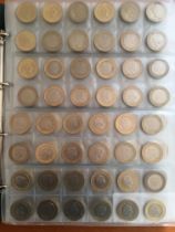 COINS: ALBUM WITH A COLLECTION OF DECIMAL £2 (105), £1 (118), 50p (150), 2p AND 1p,