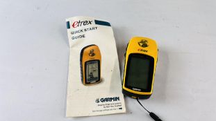 GARMIN ETREX 12 CHANEL GPS WITH INSTRUCTIONS - SOLD AS SEEN