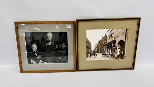 A PRESS PHOTOGRAPH OF MONTY SPEAKERS TO INCLUDE "DESERT RATS" ALONG WITH 1 OTHER VINTAGE PHOTOGRAPH