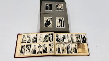 ONE ALBUM OF MODERN BEAUTIES GLAMOUR CIGARETTE CARDS AND ONE ALBUM OF MIXED GLAMOUR CIGARETTE CARDS