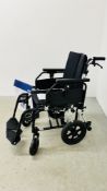 DRIVE DEVILBISS MANUAL WHEELCHAIR AS NEW ALONG WITH BOXED DRIVE WHEELCHAIR CUSHION.