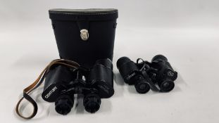TWO PAIRS OF BINOCULARS TO INCLUDE RANGER 8X40 AND CENTURY 7X50 (CASED).
