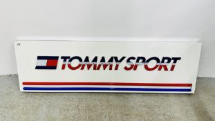A LARGE NEON "TOMMY SPORT" ADVERTISING SIGN - TRADE SALE ONLY.