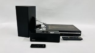 ORBIT SOUND SPATIAL STEREO MINIATURE SOUND BAR WITH DOCK COMPLETE WITH REMOTE WITH SUB,