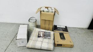 A GROUP OF HOME MAKEOVER GOODS TO INCLUDE 5 LITRE TIN LAURA ASHLEY MATT EMULSION (HEDGEROW),