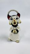 A LORNA BAILEY COLLECTORS CAT ORNAMENT "HALO" LIMITED EDITION 6/6 BEARING SIGNATURE H 16CM.