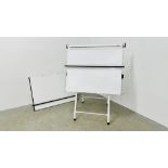A MODERN ARCHITECT'S DRAWING BOARD WITH FOLDING STAND AND ONE FURTHER ARCHITECT'S TABLE TOP DRAWING