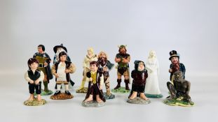 A COLLECTION OF 12 ROYAL DOULTON LORD OF THE RINGS FIGURES TO INCLUDE GANDALF 1979 HN2911,