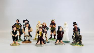 A COLLECTION OF 12 ROYAL DOULTON LORD OF THE RINGS FIGURES TO INCLUDE GANDALF 1979 HN2911,