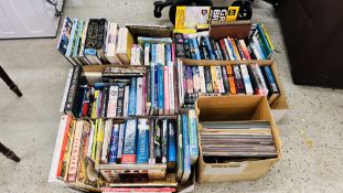 5 X BOXES OF ASSORTED BOOKS TO INCLUDE MANY MODERN NOVELS,
