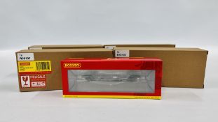 5 X BOXED AS NEW HORNBY 00 GAUGE R60100 GWO MACHINERY TRUCKS IN ORIGINAL PACKAGING.