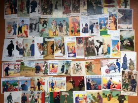 POSTCARDS: PACKET OF COMIC, ALL POLICE RELATED CARDS (100).