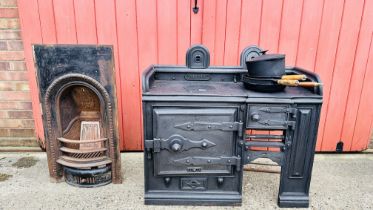 A VINTAGE CAST STOVE "CASTLE" BY JOHNSON,