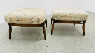 A PAIR OF ERCOL FOOTSTOOLS.