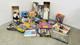 A LARGE QUANTITY OF MIXED VINTAGE TOYS AND GAMES TO INCLUDE EVERY SECOND COUNTS, IN THE HOLE,