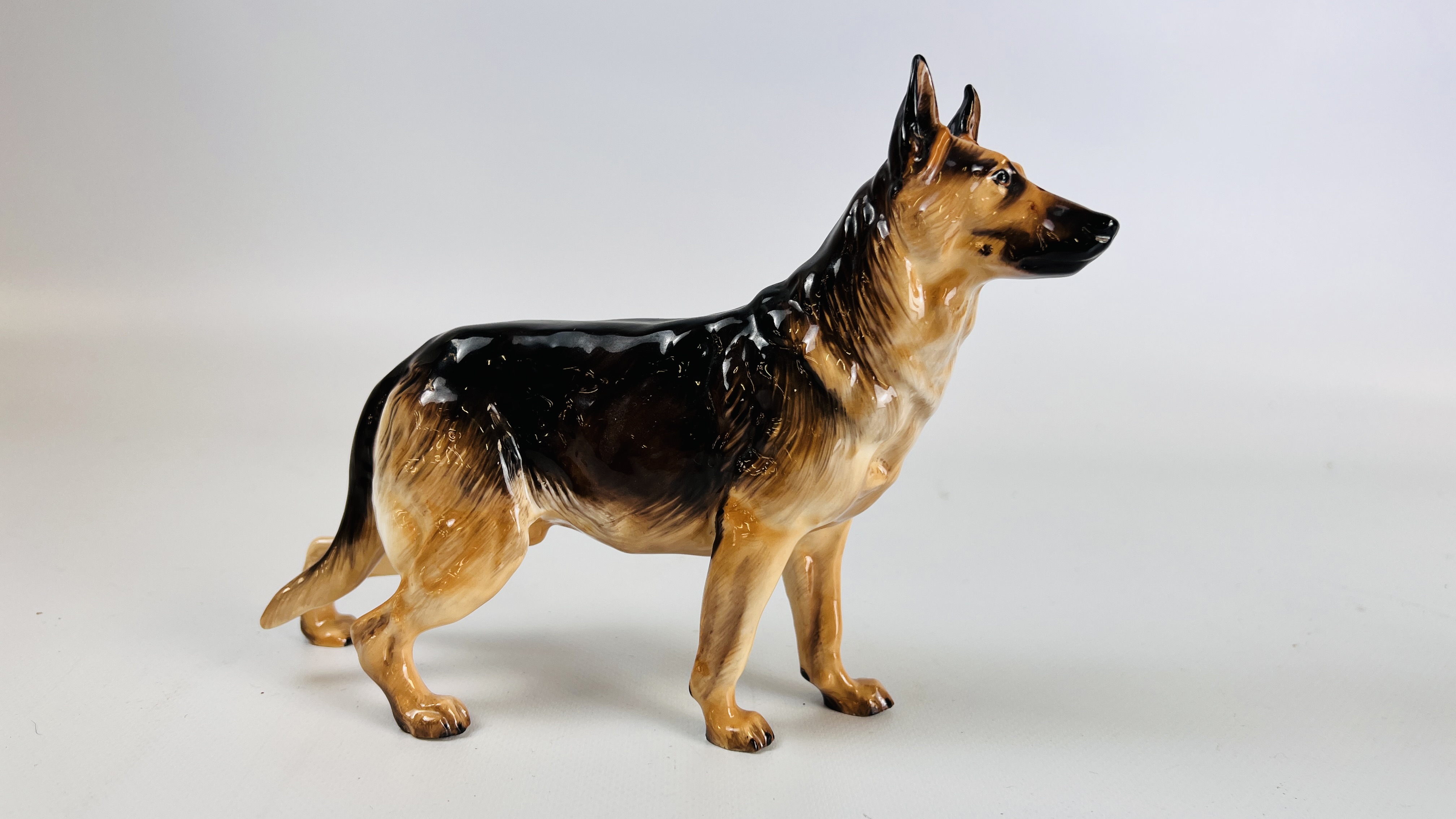 TWO ROYAL DOULTON DOG STUDIES TO INCLUDE AN ALSATIAN HN1116, L 20CM X H 15. - Image 8 of 15