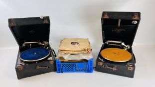 TWO VINTAGE "COLUMBIA" GRAMOPHONES TO INCLUDE No. 109A AND No.