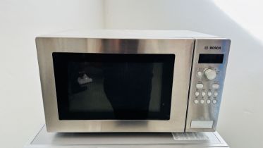 BOSCH SILVER FINISH MICROWAVE - SOLD AS SEEN.