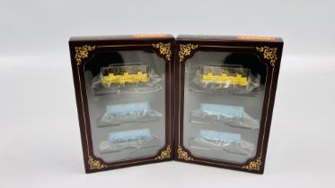 2 X BOXED AS NEW HORNBY 00 GAUGE LION L&MR CENTENARY 1930 CARRIAGE AND COACH PACK R40371.