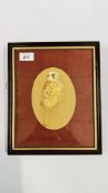 A FRAMED AND MOUNTED ORIGINAL WATERCOLOUR OF A KESTRAL ATTRIBUTED TO ROLAND GREEN - H 16CM X W 11.