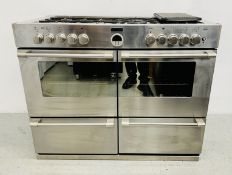 STOVES STERLING 1100G STAINLESS STEEL MAINS COOKING RANGE - TRADE ONLY