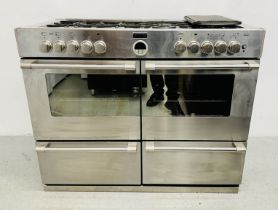 STOVES STERLING 1100G STAINLESS STEEL MAINS COOKING RANGE - TRADE ONLY