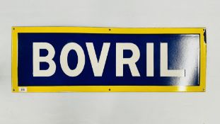 AN ENAMELLED "BOVRIL" SIGN W 91CM X H 313CM.