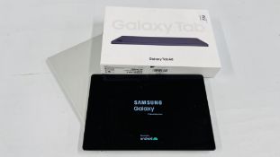 SAMSUNG GALAXY TAB A8 COMPLETE WITH CHARGER, ORIGINAL BOX AND CASE S/N R8YW50W3NLW - SOLD AS SEEN.