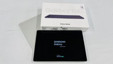 SAMSUNG GALAXY TAB A8 COMPLETE WITH CHARGER, ORIGINAL BOX AND CASE S/N R8YW50W3NLW - SOLD AS SEEN.