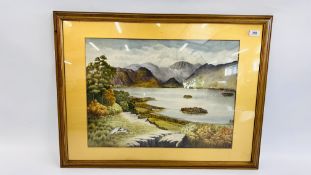 FRAMED AND MOUNTED WATERCOLOUR BEARING SIGNATURE T C TAGGART, W 58CM X H 43CM.