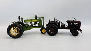 TWO REPRODUCTION MODEL TRACTORS.