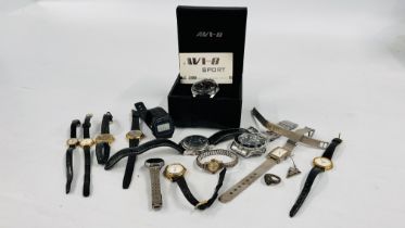 A GROUP OF ASSORTED MODERN AND VINTAGE WRIST WATCHES TO INCLUDE ACCURIST, EXAMPLES MARKED MDC,